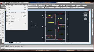 CARA MEMBUAT DENAH RUMAH DENGAN AUTOCAD [upl. by Sirk]