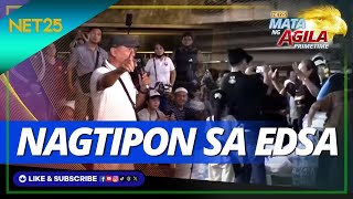 Nagtipontipon sa EDSA Shrine ang mga supporters ni VP Sara [upl. by Sopher]