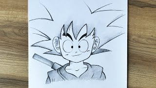 How to draw kid Goku step by step  Easy drawing ideas for beginners [upl. by Leora]