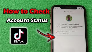 How to Check Account Status on TikTok  Full Guide [upl. by Carmelia677]