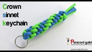 Crown sinnet paracord keychain [upl. by Mialliw]