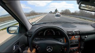 Mercedes Benz C180 W203 129 HP  POV Highway Autobahn Test Drive  Cruising and Acceleration [upl. by Brosy94]