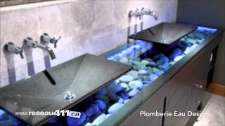 Plomberie Eau Design  Bain Douche Robinetterie  Granby Québec  Reseau411ca [upl. by Adnov]