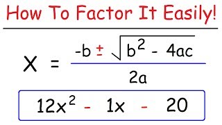 How To Factor Any Quadratic Equation Using The Quadratic Formula [upl. by Cindra]