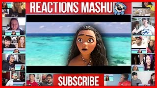 MOANA Trailer Reactions Mashup [upl. by Lulita]