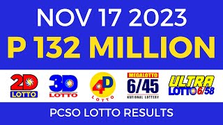 Lotto Result November 17 2023 9pm Complete Details [upl. by Islehc583]