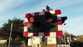 Crediton Station Level Crossing in Devon 15012024 [upl. by Nirok114]