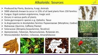 Alkaloids Sources Properties and UsesAlkaloid Secondary Metabolite [upl. by Kraus]