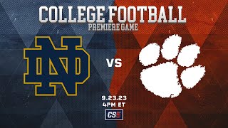 16 Notre Dame 44 vs 22 Clemson 35 Week 9 Premiere Game RFL CS5  NCAA Football 24 [upl. by Annairdna912]