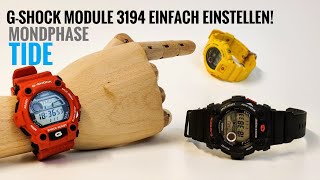 Casio GSHOCK einstellen mit Mondphase und Gezeiten  Modul 3194 G7900 GLX6900 GRESCUE Tutorial [upl. by Ogden897]