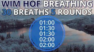 Wim Hof Guided Breathing Session  5 Rounds 30 Breaths For Complete Beginners Prolonged No Talking [upl. by Ciaphus]