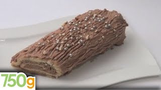 Recette de Bûche de Noël à la crème au beurre pralinée  750g [upl. by Nosiram]