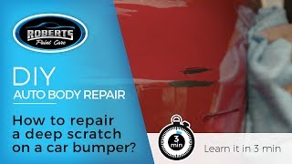 DIY How to repair deep scratches on a car bumper [upl. by Ecnarrot]