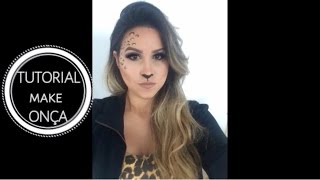 Tutorial Maquiagem Oncinha  Fantasia Carnaval e Halloween [upl. by Yren]