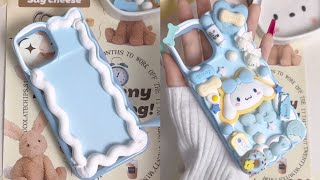 ASMR DIY Phone Case  Decoden Sanrio Phone Case 🩵🩵 [upl. by Anadal]