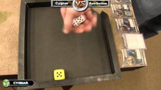 Cygnar vs Retribution of Scyra Warmachine Battle Report  Warmachine League Game 9 [upl. by Nido405]