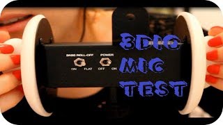 ASMR 3Dio Mic Test Ear TouchingBrushing Whispered [upl. by Reginnej615]