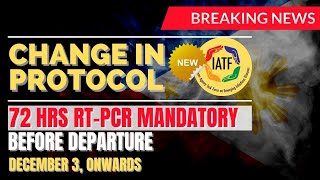 🛑MANDATORY 72 HRS RTPCR TEST  PHILIPPINES LATEST ARRIVAL PROTOCOL START DEC 3  LONGER QUARANTINE [upl. by Burford]