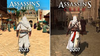 Assassins Creed Mirage vs Assassins Creed 1  Physics and Details Comparison [upl. by Aneroc]