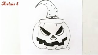 COME DISEGNARE UNA ZUCCA PER HALLOWEEN [upl. by Prudi]