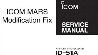 ICOM ID51A MARS mod fix If your Main and Quick buttons don’t work watch this I have the fix 4U [upl. by Bergeron52]