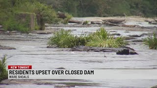 Ware Shoals residents closed hydro plant causing river levels to drop properties to erode [upl. by Denice287]