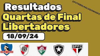 Resultados Jogos de ida Quartas de Final Libertadores 2024 180924 [upl. by Mitman799]