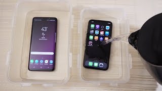 Galaxy S9 Plus vs iPhone X  Water Test Actually Waterproof [upl. by Danice]