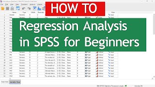 How to run Regression Analysis in SPSS  SPSS for Beginners 7 [upl. by Marih577]