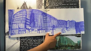 A GCSE art sketchbook QUICK flip through [upl. by Rozelle]