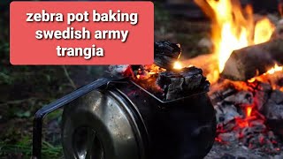 036 Zebra Pot Baking Swedish Army Stainless Mess Kit Cooking [upl. by Johnette]