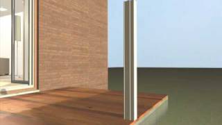 How to install the Hybrid® Aerofoil Balcony 2 Posts beneath floor level  wwwBalconettecouk [upl. by Constantina]