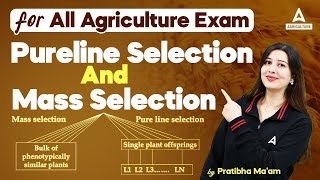 Agriculture  Genetics amp Plant Breeding 23  Pureline theory  Rajasthan PrePG JET [upl. by Ahsauqal]