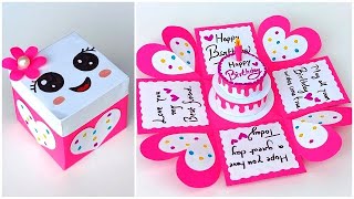 DIY Surprise Birthday greeting card 2023  Handmade birthday gift box [upl. by Lukin773]