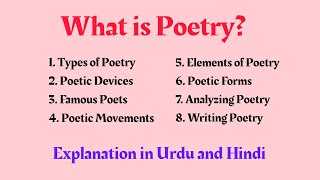 Introduction of Poetry  What is Poetry [upl. by Augusto]