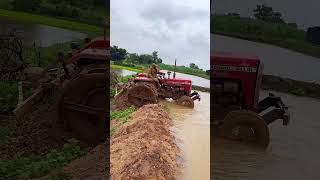 Massey ferguson tractor working in mud shorts tractor [upl. by Ahsirt]