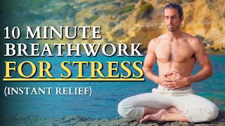 10 Minute Guided Breathwork For Stress amp Anxiety I Feel Calm and Focused [upl. by Oidualc]