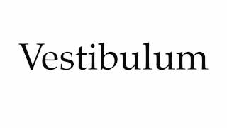 How to Pronounce Vestibulum [upl. by Dahle979]