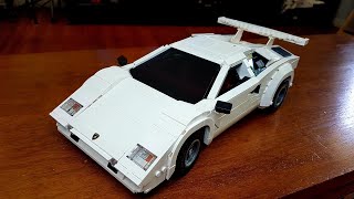 LEGO Lamborghini Countach 5000 Quattrovalvole Speed Build amp Review [upl. by Mattox]