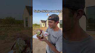 Sonic chicken sandwich 🐔 mukbang food foodie whayieatduringtheday mcdonalds fastfood dad [upl. by Ahseeyt]