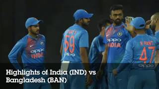 2nd T20 Nidahas Trophy 2018 Highlights of India IND vs Bangladesh BAN [upl. by Rehc]