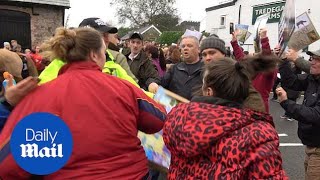 Violence erupts at traditional Boxing Day hunt in Newport [upl. by Recneps349]