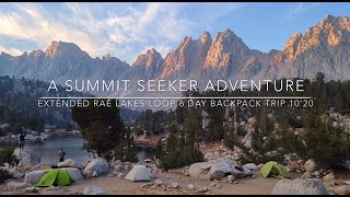 Extended Rae Lakes Loop  Oct 2020 [upl. by Alekin]