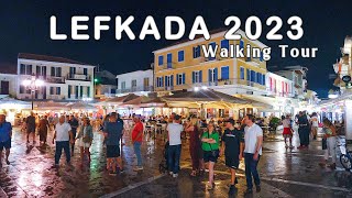 Night Tour Of Lefkada Greece In 4k Ultra Hd 60fps [upl. by Beverley]