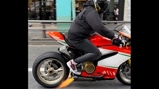 DUCATI Panigale R 1199 Superleggera coloring Akrapovic titanium racing exhaust soundafter fire🔥 [upl. by Ettevi]