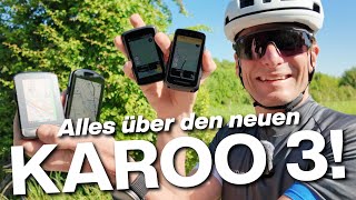 Hammerhead Karoo 3 Intelligent MegaDisplay vs Garmin Edge 1040Wahoo Elemnt Roam 2 deutsch [upl. by Sanchez]