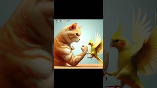 Cockatiel Vs Cat  Mysterious Ai Story ai aiimages cockatiel birds aistory cockatoosinging [upl. by Anaek]