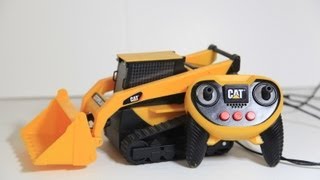 CAT Caterpillar Remote Control Skid Steer Construction Toy Review [upl. by Matteo946]