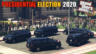 GTA 5  Presidential Election  President Trump Motorcade  Game Loverz [upl. by Dyal988]