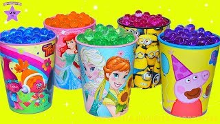 JUGUETES SORPRESAS EN VASITOS CON ORBEEZ BOLSITAS SORPRESAS TROLLS HUEVO PEPPA PIG FROZEN PRINCESAS [upl. by Orelee]